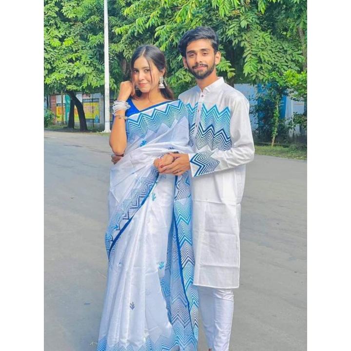 New Fashionable Couple Set for Men & Women Sharee Panjabi - Kurti