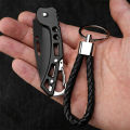 Military Tactical Knife Keychain Stainless Steel Folding Blade Knife Keyring Mini Keyrings Outdoor Survival Tools. 