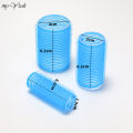 【Sooledead】6Pcs Blue Self-Grip Hair Rollers Hair Curlers No Heat Hair Volume Self-adhesive Jumbo Size DIY Styling Tools.