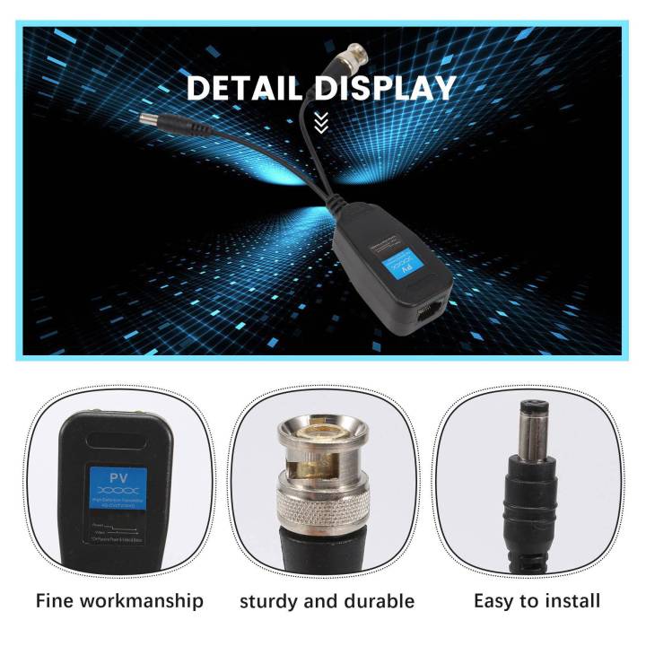 2X%20HD-CVI/TVI/AHD%20Passive%20Video%20Balun%20with%20Power%20Connector%20-%20Image%205