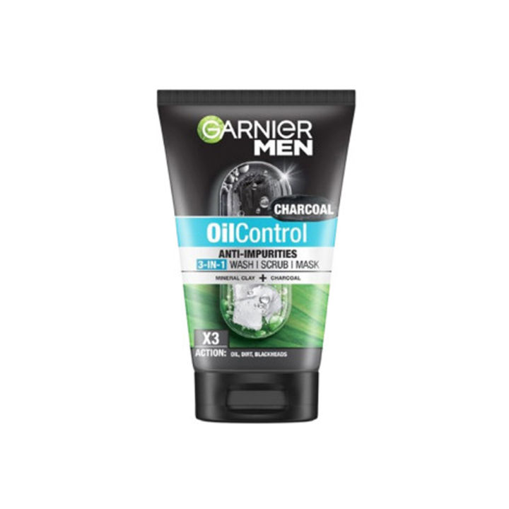 Garnier Men Oil Control 3 in 1 Charcoal Foam 100ml