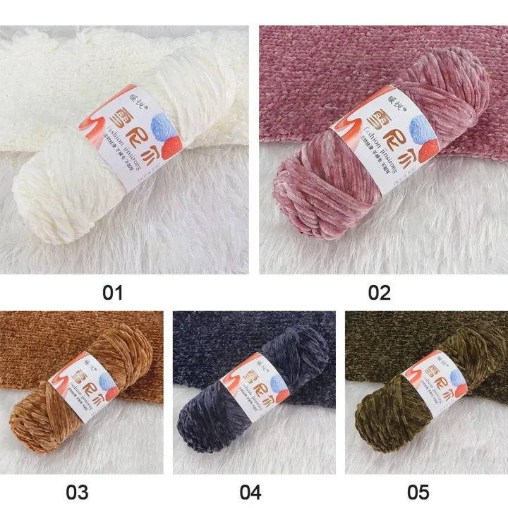 100g%20Chenille%20Velvet%20Yarn%20Soft%20Blended%20Knitting%20Wool%20Crochet%20thread%20Hand%20Knitting%20Carpet%20Sweater%20DIY%20Scarf%20Coat%20Baby%20Blanket%20-%20Image%206