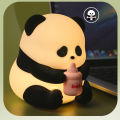 GC Panda Night Light, Panda Lamp With 3000K Warm Color, 3 Brightness Adjustment, Timer Portable Baby Light, USB Rechargeable Timing Cartoon Sleeping Lamp. 