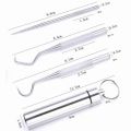 Portable Toothpicks Stainless Steel Tooth Pick Sticks Pocket Toothpick with Holder for Teeth Cleaning & Teeth Care 3 Types. 