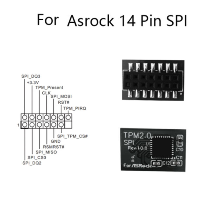 TPM%202.0%20Encryption%20Security%20Module%20Remote%20Card%2014%20Pin%20SPI%20TPM2.0%20Security%20Module%20for%20Motherboard%20-%20Image%204