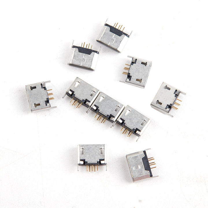 10pcs%20Vertical%20Micro%20USB%205pin%20Female%20Seat%20180%C2%B0%20Flat%20Mouth%20Without%20Curling%20Side%20Encounter%20-%20Image%204