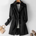 Spring Autumn Women Trench Coat New Slim Plus Size Medium Long Windbreaker Female Abrigos Brazil Business Outerwear.
