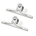 YANGMJ 2 PCS Bulldog Clips, 30cm Stainless Steel Bull Binder, Extra Paper Clips Jumbo Sliver Clamps Paper Clip Office.