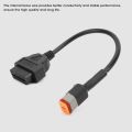New Motorcycle OBD2 Diagnostic Cable Adapter 4Pin 32cm/12.6in Fit For Davidson. 