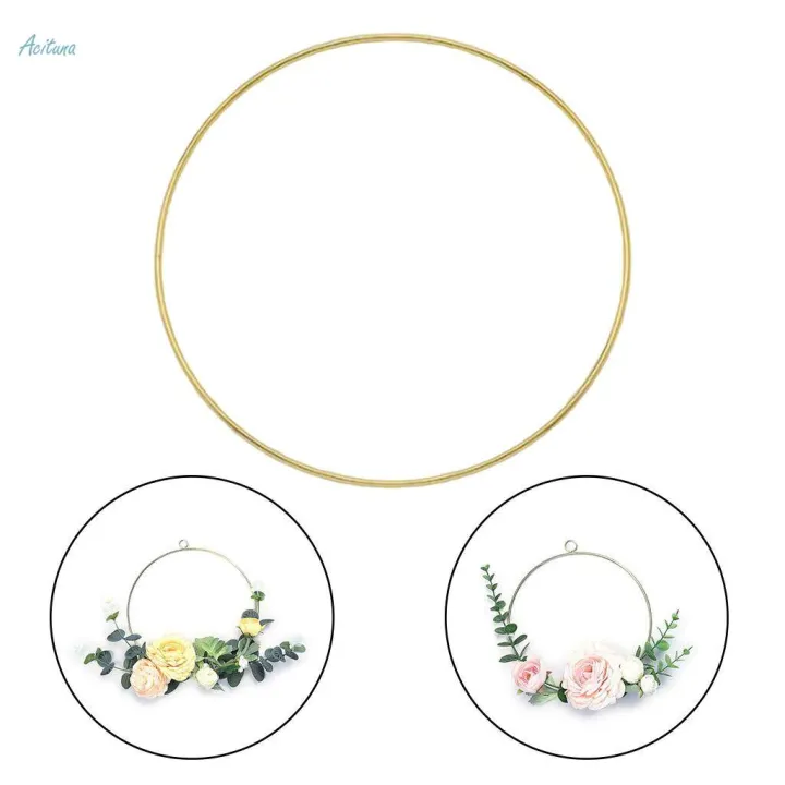 Gold%20Metal%20Dream%20Catcher%20Dreamcatcher%20Rings%20Wreath%20Macrame%20Craft%20Hoops%208cm%20-%20Image%202