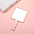 Pink Mirror Portable Square Shape Handheld Mirror Cute Small For Daily Cosmetic Makeup. 