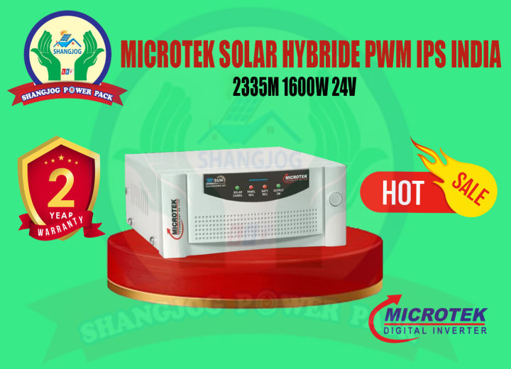 MICROTEK SOLAR IPS HYBRID PWM 2335M 1600W 24V MADE IN INDIA 2 YEARS ...