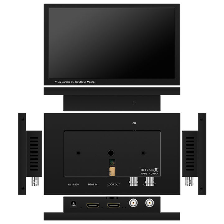 7 Inch Camera Video Monitor Screen Monitor 1920 x 108 HDMI SDI DC Input Output for DSLR Camcorder