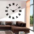 3D Diy Mirror Wall Clock.