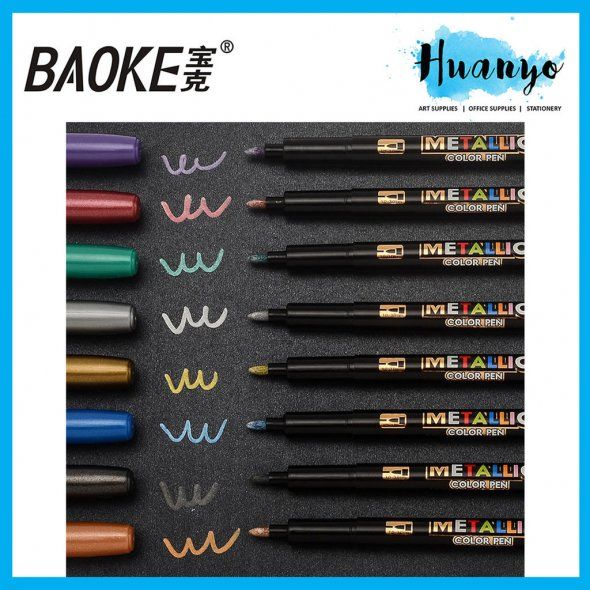 Baoke%20Metallic%20Colour%20Multi%20Surface%20Paint%20Marker%20Pen%20Wallet%20Set%20of%208%20Color%20-%20Image%203