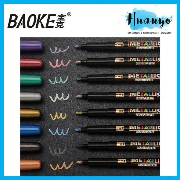 Baoke%20Metallic%20Colour%20Multi%20Surface%20Paint%20Marker%20Pen%20Wallet%20Set%20of%208%20Color%20-%20Image%203