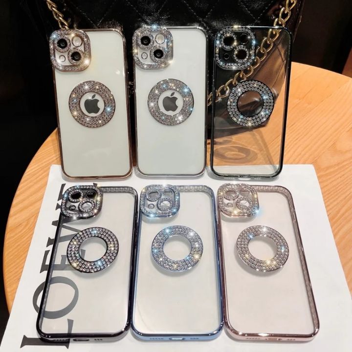 Deluxe%20Bling%20Diamond%20Phone%20Case%20for%20iPhone%2012%2013%2014%2011%2015%20Pro%20Max%2014%2015%20Plus%20Shinny%20Transparent%20Plating%20Soft%20Silicone%20Cover%20-%20Image%206