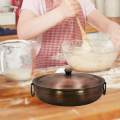 Copper Chafing Dish Pot Thick Elegant Ramen Pot with Lid Cooking Pot for Picnic Household.