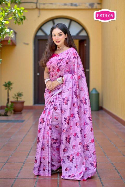 PBTR 06 Premium Shining Silk Saree