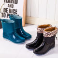Rain Boots Women's Waterproof Boots Mid-Calf Rain Boots Women's Kitchen Car Wash Non-Slip Work Rubber Shoes Women's Soft Bottom Waterproof Shoes. 