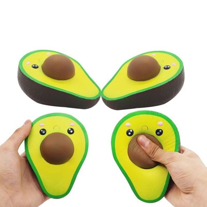 13x9.5cm Kawaii Avocado Diy Antistress Squishy Toys Simulated Fruit Series Slow Rising Stress Relief Funny Toy for Adults Baby