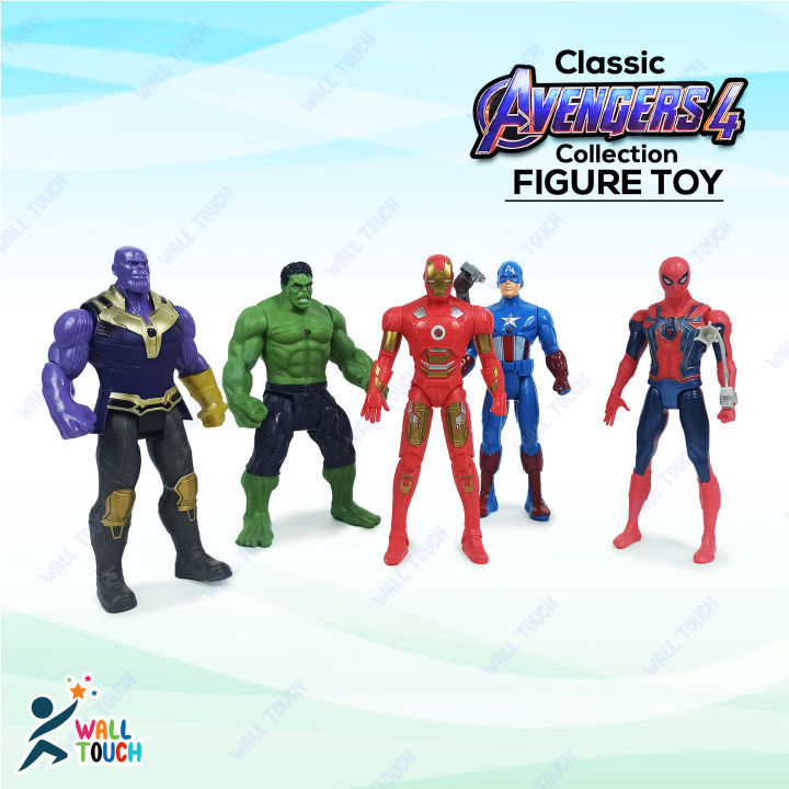 Avengers Iron Man, Captain America, Hulk, Spider-Man, and Thanos