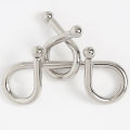 Metal Ring Unloop Toy Iq Mind Brain Teaser Classic Difficult Unlocked Maze Puzzles Parents Kids Interaction Educational Games. 