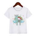 Harajuku kawaii llamas Pacas animal print T-shirt cute kids clothing baby boys T-shirts toddler girls clothes from 3 to 13 year. 
