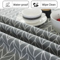 Round Tablecloth 47/59/39 Inch Linen Dining Room Table Cover Washable Table Cloth Decorative Table Cover for Indoor and Outdoor. 