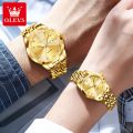 Olevs Luxury 9931 Trendy Korean Style Luminous Calendar with GiftBox Couple Watch. 