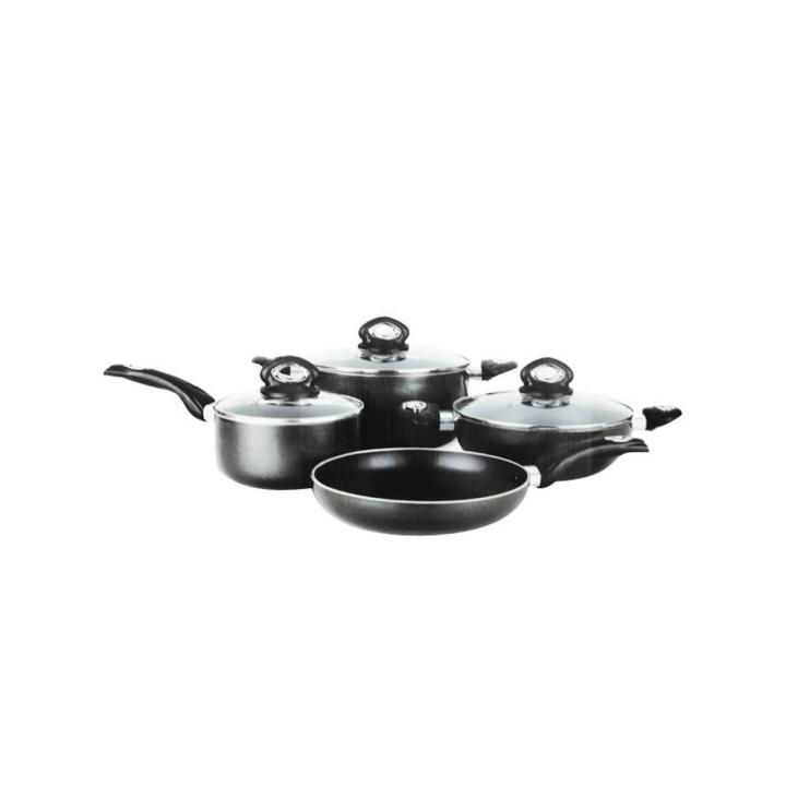 7 Pcs Non-Stick Cooking Set 24cm – Black