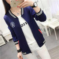 Women Fashion -Blue Cotton Long Sleeve Casual Ladies Winter Jacket. 