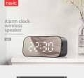 Havit Mx701/M3 Portable Bluetooth Speaker Alarm Clock Wireless Led Display Temperature With Fm Radio Support Aux Tf Usb Music Player - Speaker - Portable Table.