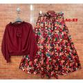 Fashionable & Stylish design dubai cheery floral pant tops 2 piece For Girls/Women.. 