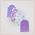 4 Pieces MultiColor Cotton Singlet / Tank Top for girls. 