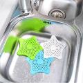 Multi-Purpose Soft PVC Plastic Star Filter For Kitchen Bathroom Sewer Sink Waste Strainer Filter Drain Catcher Cover-4pcs/Set. 