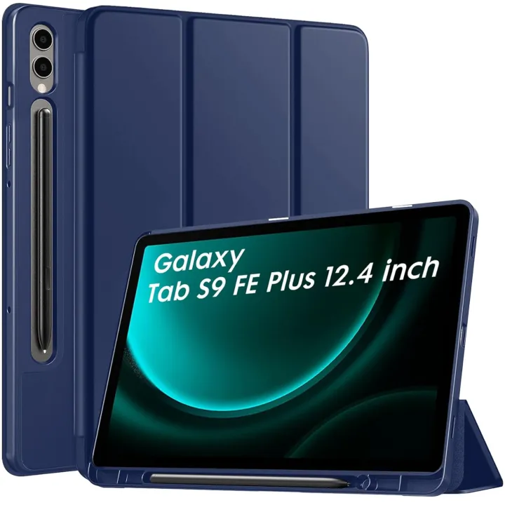 Premium%20Cover%20for%20Samsung%20Tab%20S9%20FE%20Plus%2012.4"%20Cover%20Case%20Flip%20Stand%20Back%20Case%20Cover%20%5BS%20Pen%20Holder%5D%20for%20Samsung%20Galaxy%20Tab%20S9%20Plus/Tab%20S9+%20Cover%20Tablet%20Cover%20with%20%5BAuto%20Sleep/Wake%5D-Black/Navy%20Blue%20-%20Image%202