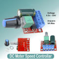 DC Motor Speed Controller Module Mini DC Motor PWM Speed Controller DC 4.5V-35V 5A 90W Speed Regulator Adjustable Board Switch.