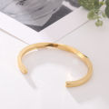 European and American Style Wire Diameter round Accessories for Girls One Titanium Steel Women's Rose Gold Japanese and Korean Fashionable Rose Gold Bracelet.