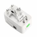 Universal USB Multi Plug Travel Adapter International Converter Power Socket UK/US/AU/EU/CA All in 1 Travel Adapter. 