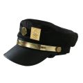 JoJo's Bizarre Adventure Kujo Jotaro Cosplay Cap Unisex Adult Metal Badge Hat.