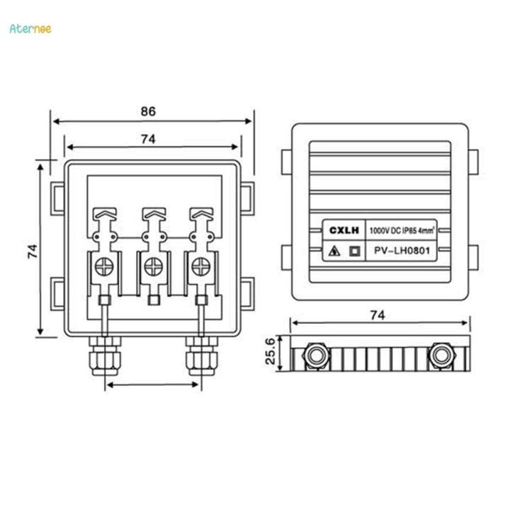 6pcs%20Connectivity%20PV%20Solar%20Junction%20Box%20with%202%20Diodes%20for%2050w-170w%206A%20Solar%20Panel%20-%20Image%202