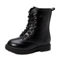 Children's boots, girls' booties, spring and autumn 2023 new Korean version of the British boys' martin boots, black school performance shoes. 