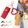 Lipstick Bag With Small Case Mirror For Travel Mini Portable Makeup Lipstick Holder Keychain Fashion Lip Balm Keyring Gift Pouch. 