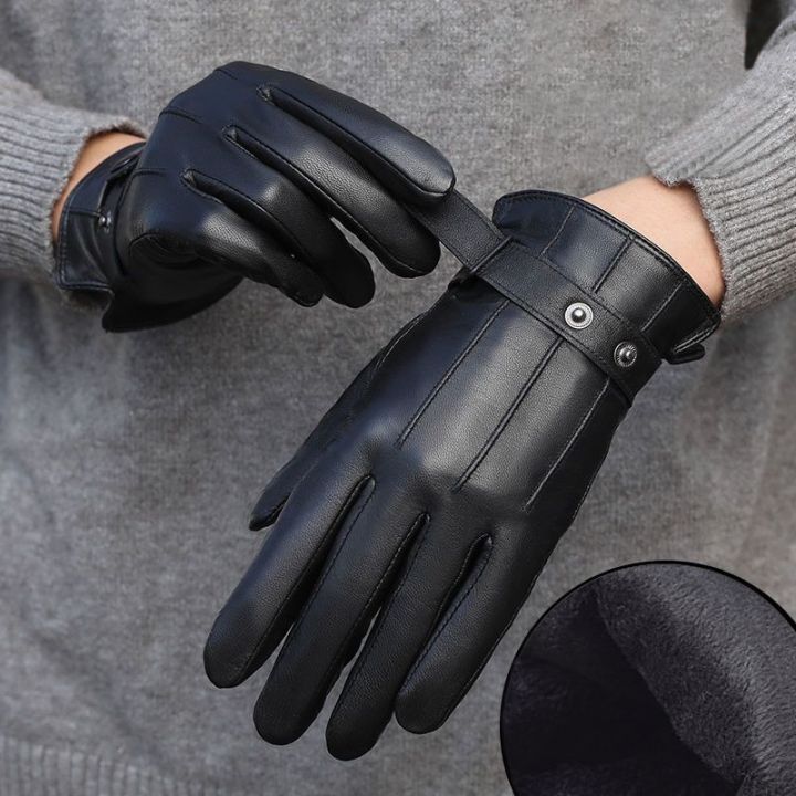 Business%20Gloves%20Men%20Winter%20PU%20Leather%20Touch%20Screen%20Plus%20Velvet%20Keep%20Warm%20Windproof%20Driving%20Autumn%20Male%20Black%20Gloves%20-%20Image%203