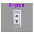 Piano model electric socket 6A Combo Pack of 6pcs. 