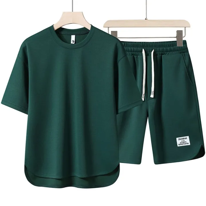 Summer%20Loose%20Men's%20Suit%20Casual%20New%20Set%20Korean%20Style%20Short%20SleeveTMen's%20T-shirt%20plus%20Size%20Two-Piece%20Suit%20-%20Image%204
