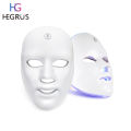 HEGRUS 7 Colors LED Facial Mask Photon Therapy Rejuvenation Anti Acne Removal Care Mask Beauty Instrument Whitening Led Mask Machine. 