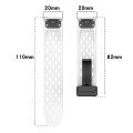 20mm Folding Buckle Hole Silicone Watch Band For Garmin Fenix 7S Solar. 