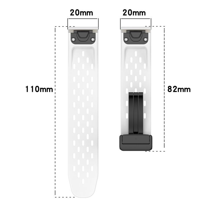 20mm%20Folding%20Buckle%20Hole%20Silicone%20Watch%20Band%20For%20Garmin%20Fenix%207S%20Solar%20-%20Image%207